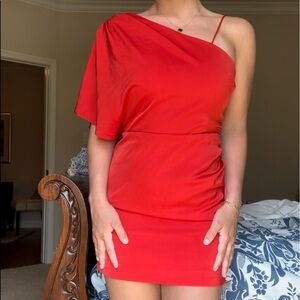 Red cocktail dress